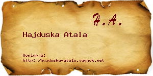 Hajduska Atala névjegykártya